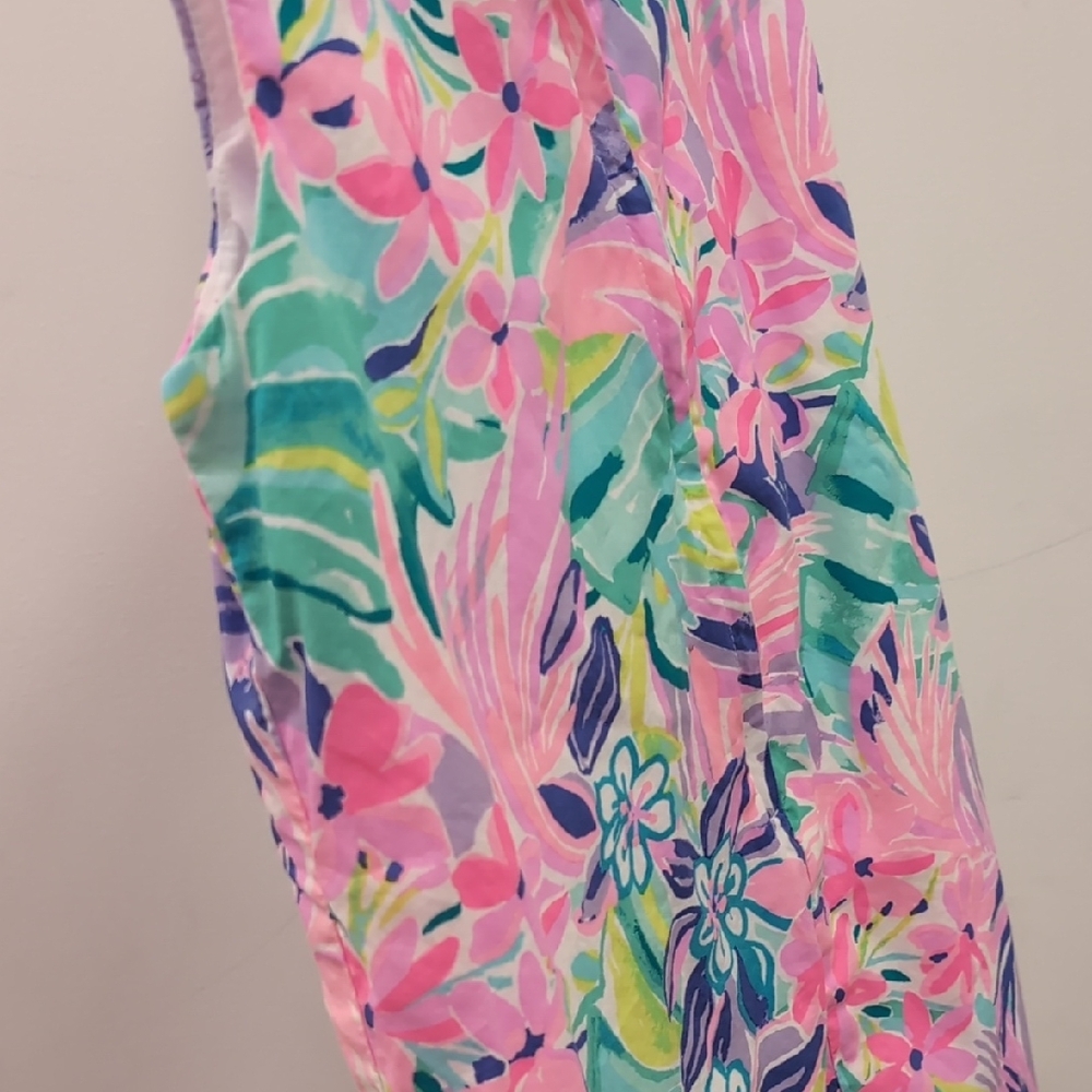 Lilly Pulitzer Pink and Green Floral Kids Dress - Picture 9 of 9